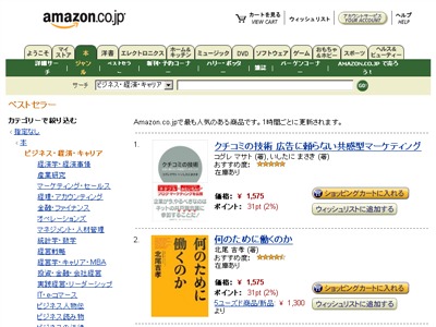 Amazonビジネス書ランキング2007年3月26日午後4時半
